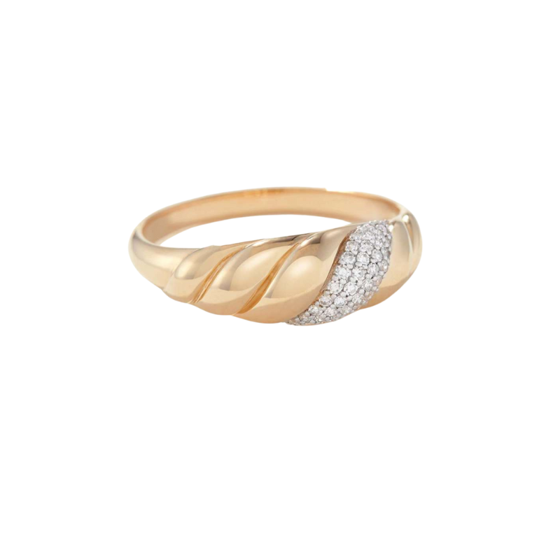 Ezra Croissant Gold Ring