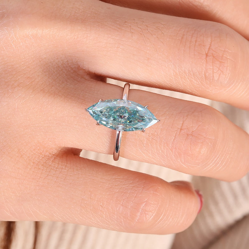 Gianna Sky Blue Marquise Cut Ring