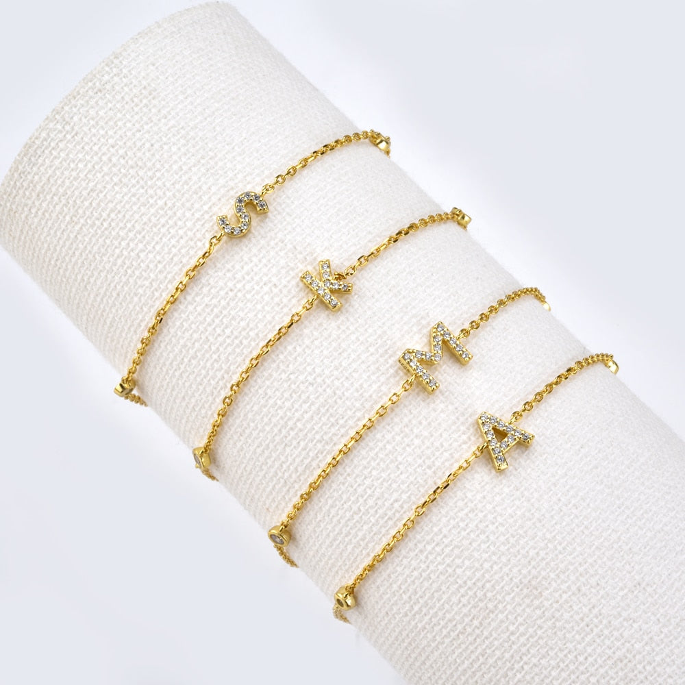 AUNOOL Gold Initial Bracelet for Women Dainty 14K Gold Plated Evil Eye  Layered Bracelets Box Chain Layered Gold Initial Handmade Charm  Bracelets for Teen Girls Jewelry - Walmart.com