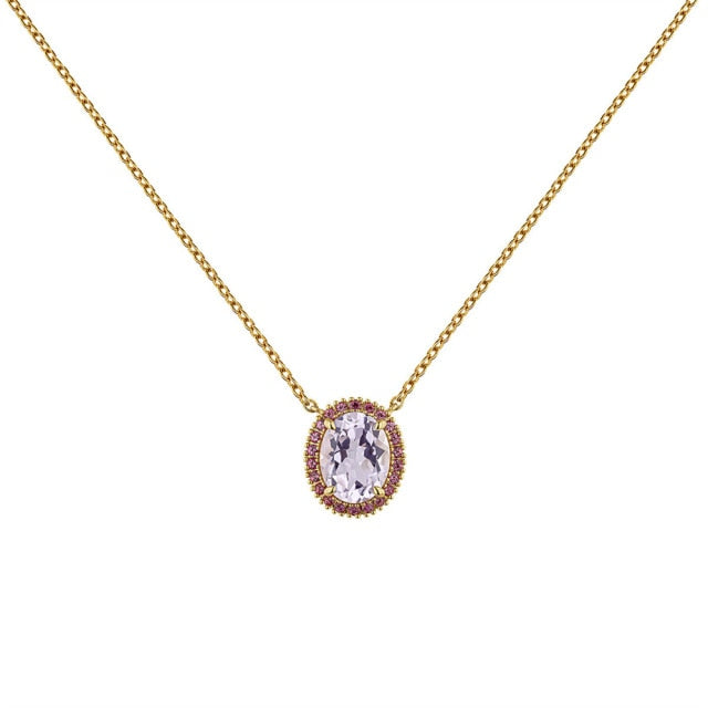 Leticia Purple Charm Necklace
